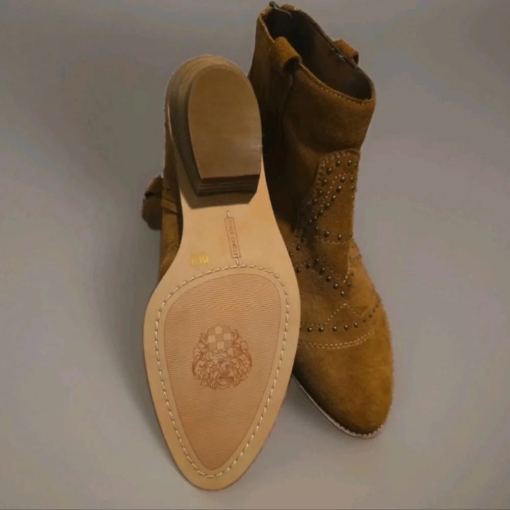 New without  tags Vince Camuto Tamera studded ankle boots in the cocoa bear Sz 8 - Picture 3 of 6